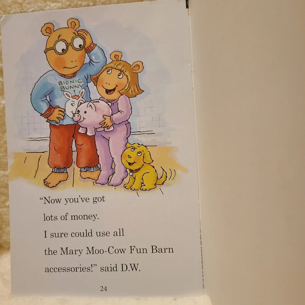 Arthur Plush Toy w/ Book - Yellow & Blue ~ Arthur Read an Aardvark ~ Marc Brown - Picture 4 of 6